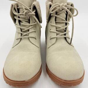 Womens Size 10 M Jessica Cline  Lace-Up Ankle Boots with Knit Cuff Size 10M